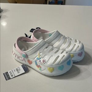Nautica Kids White and Pink Unicorn Water Shoes